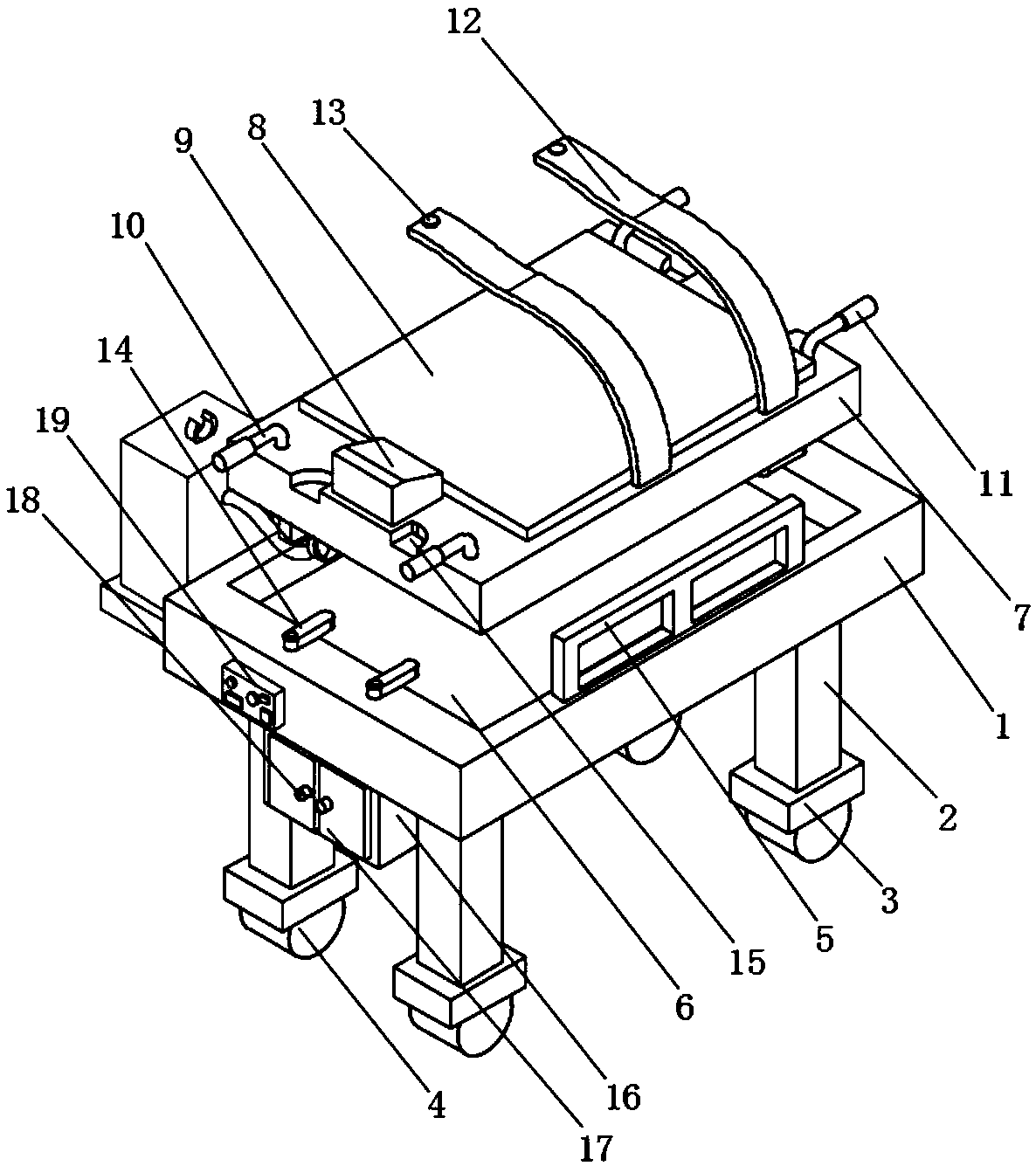 Multifunctional transferring device for nursing in cardiology department