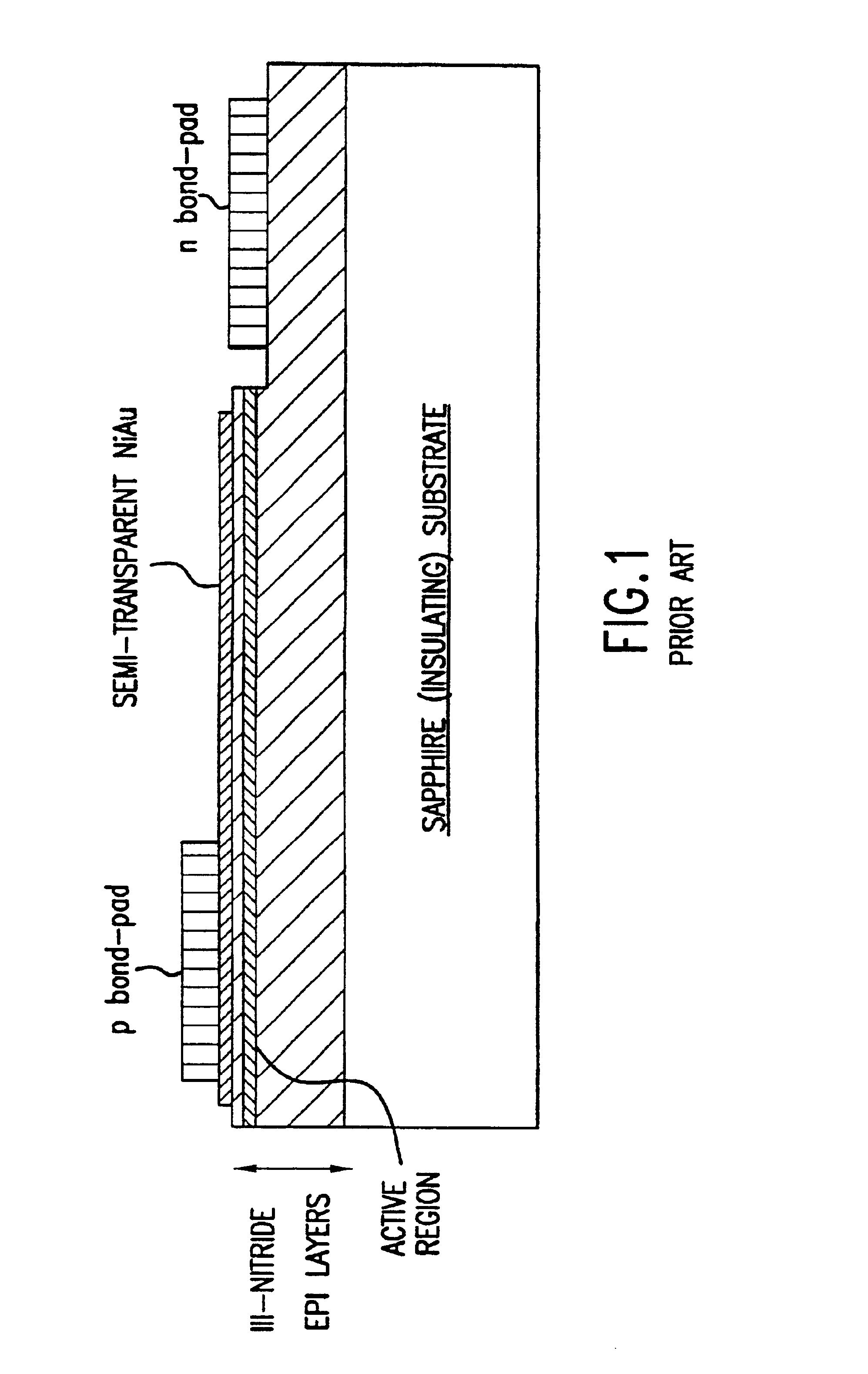 III-nitride light-emitting device with increased light generating capability