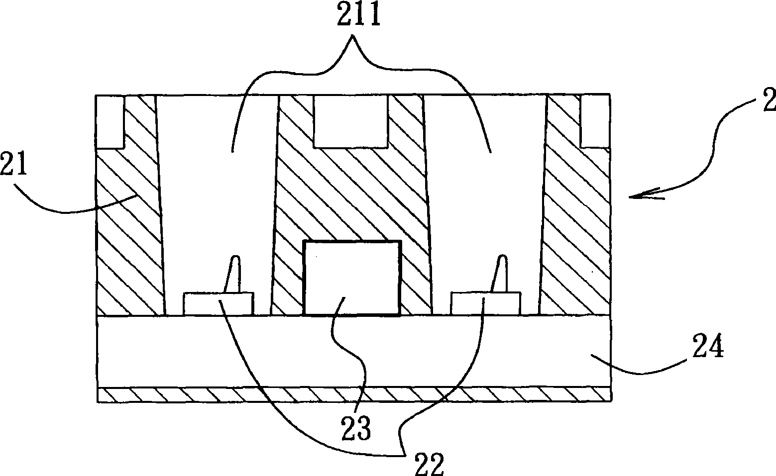 Light-emitting diode (LED) and method for preparing LED and base of LED