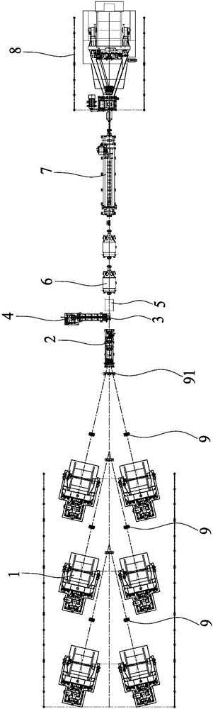 Pressure filling type cable former and cable forming process