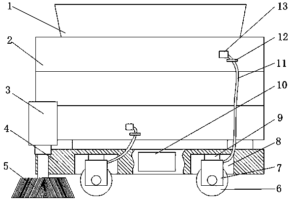 Energy-saving environment-friendly pavement sweeping device