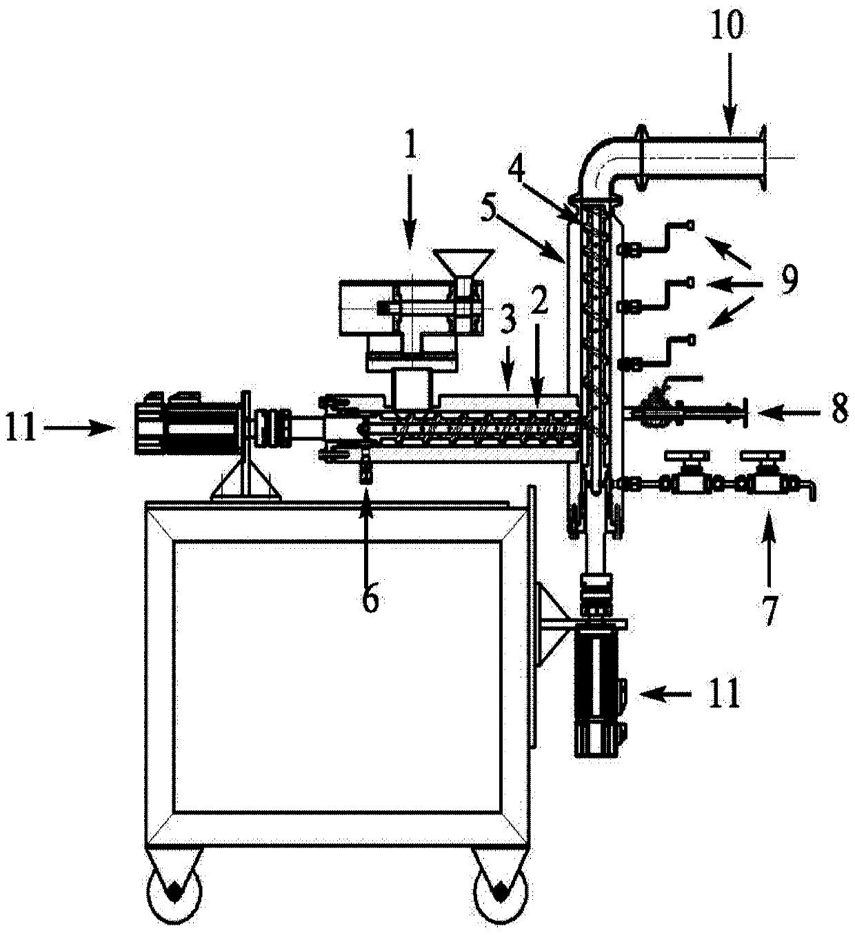 Biomass continuous depolymerization device and method capable of taking materials on line