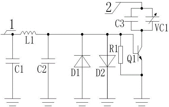 Amplitude limit module capable of filtering and used for pipeline safety monitoring terminal