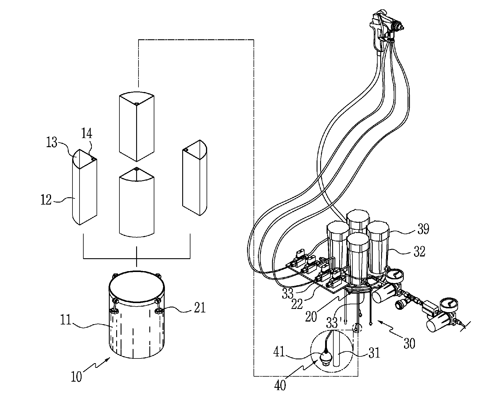 Multi-color paint application apparatus