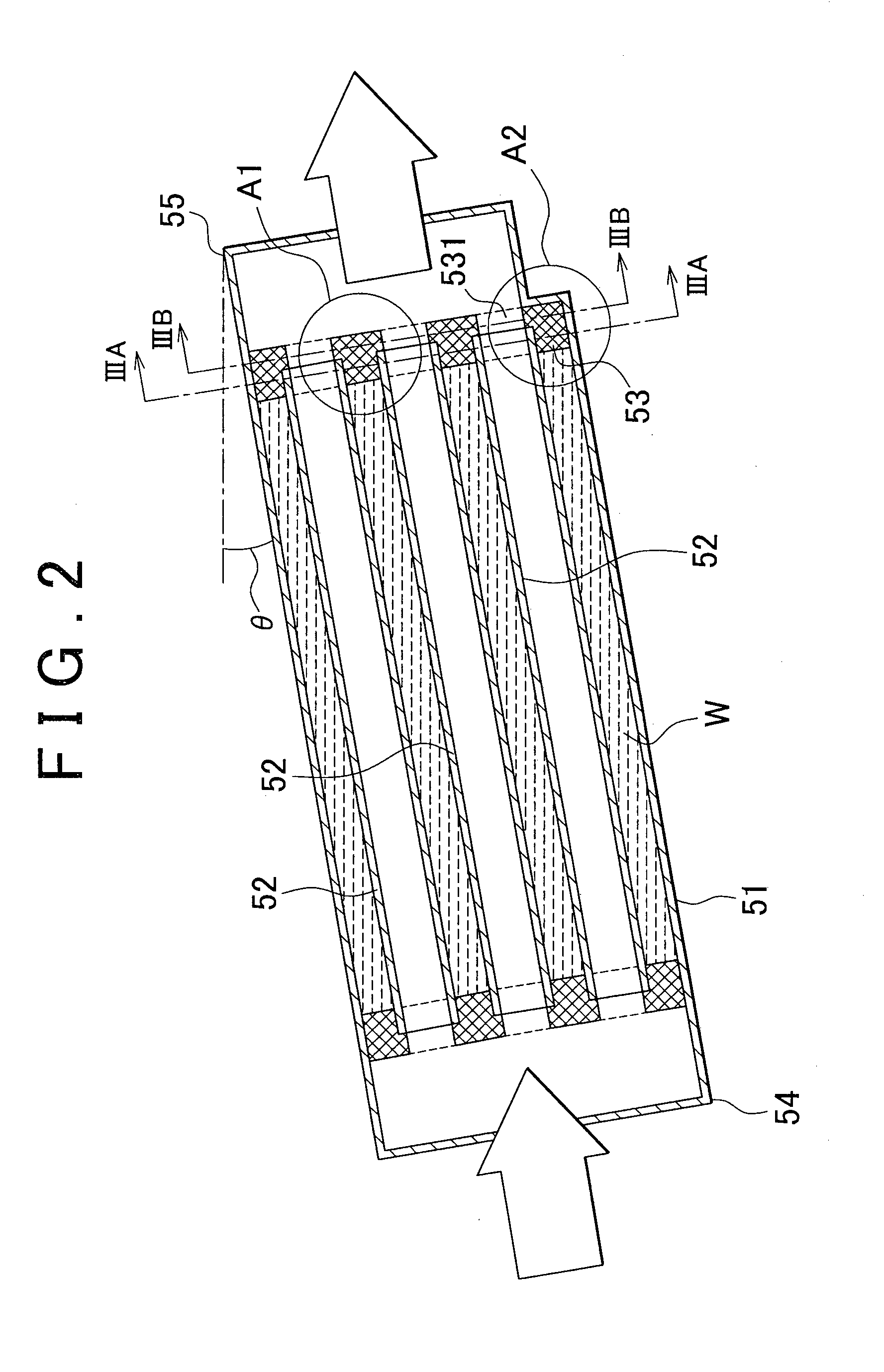 Exhaust gas cooling device