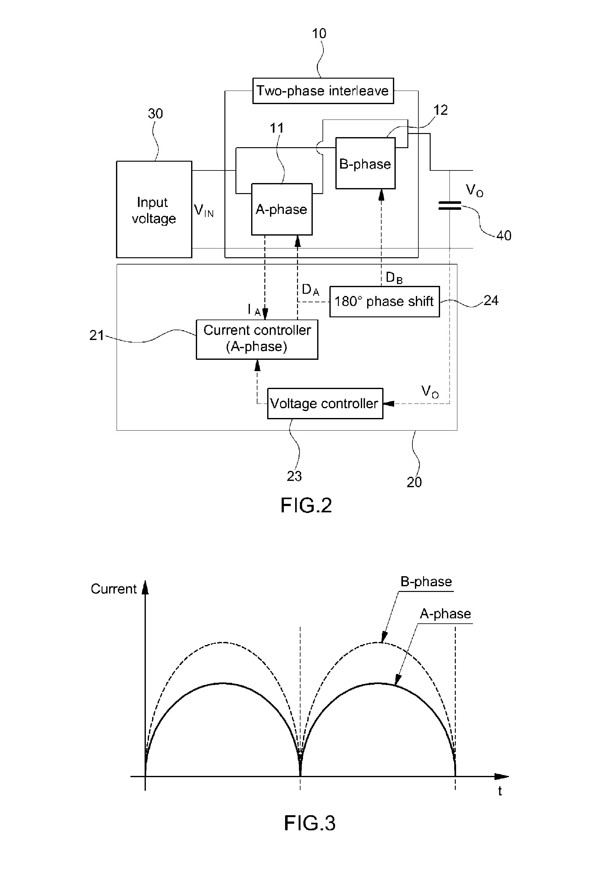 Two-phase interleaved converter and method of controlling the same