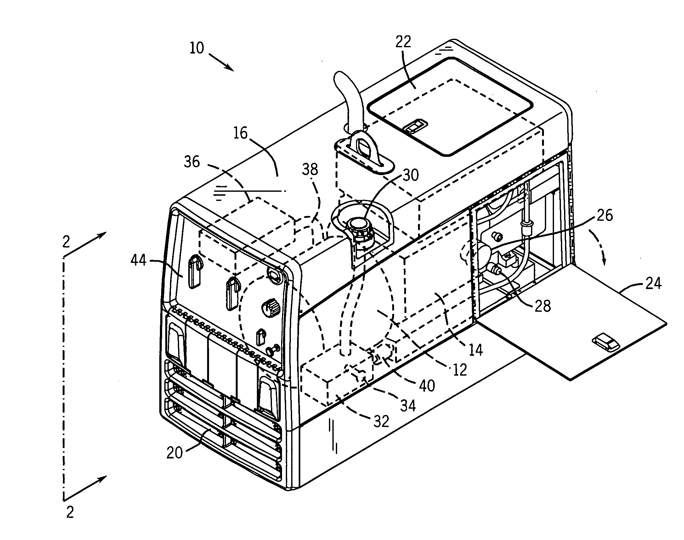 Low fuel shut off for a portable welder generator