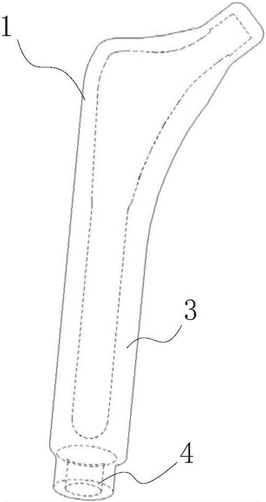 Prosthesis component for drug-release treatment of postoperative infection of joints