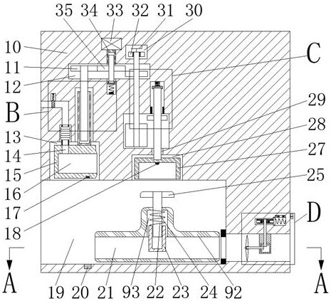 Detection device for automatically fixing pressure regulating valve