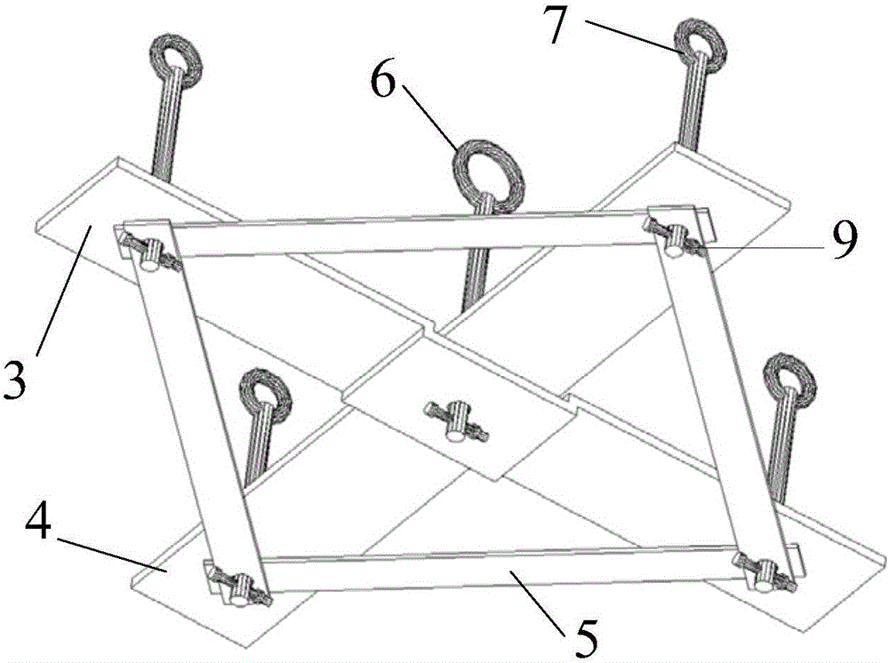 Assembled-type cement pier anchoring system for net cage fixation