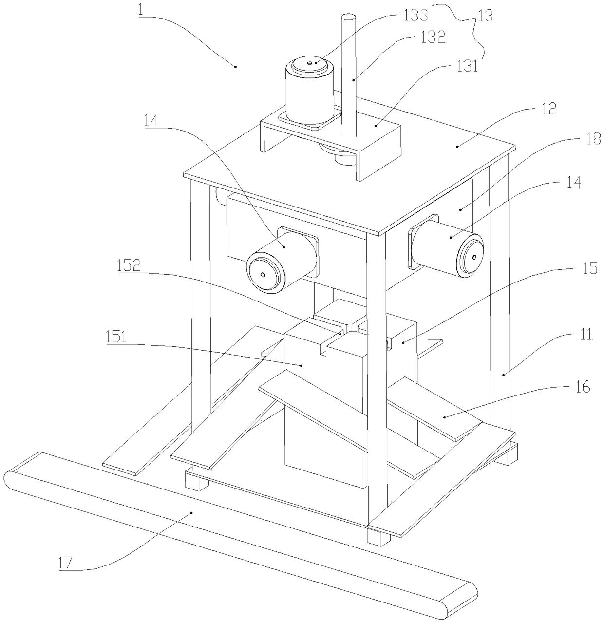 Automatic saw cutting device for aluminum alloy semi-solid die-casting products