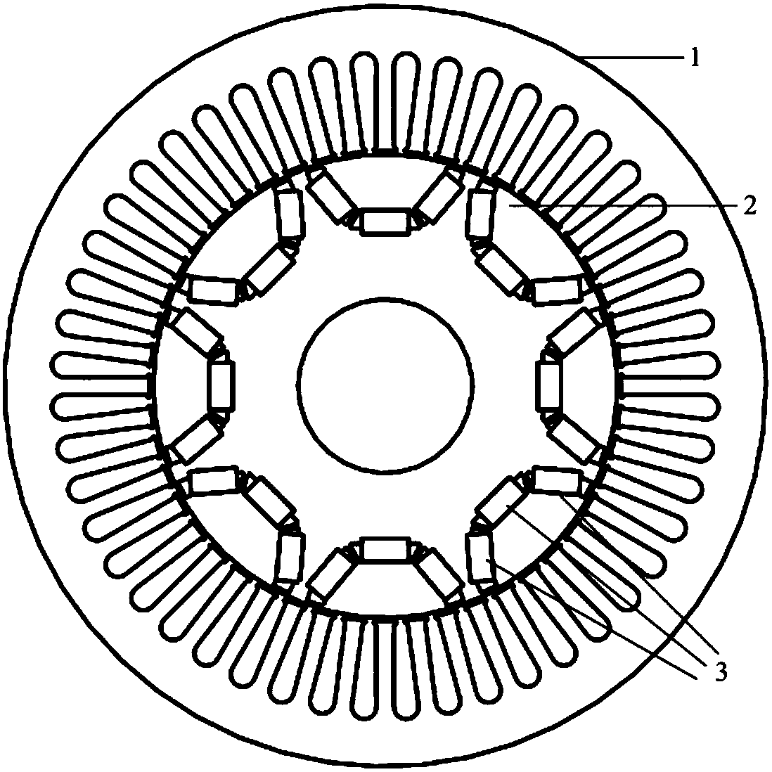 Internal circulation cooling structure of all-sealed motor