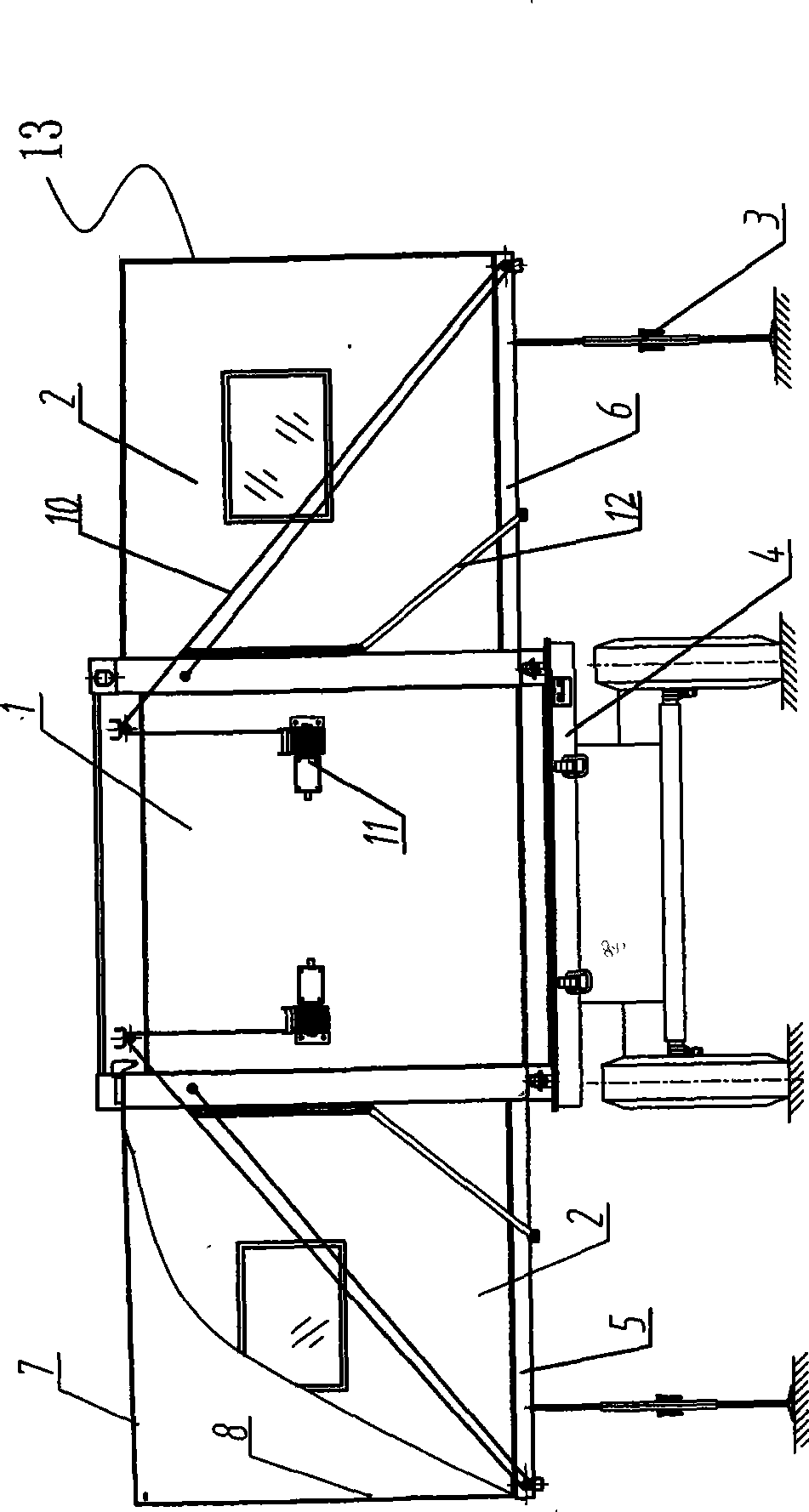 Vehicle loaded soft expansion square cabin