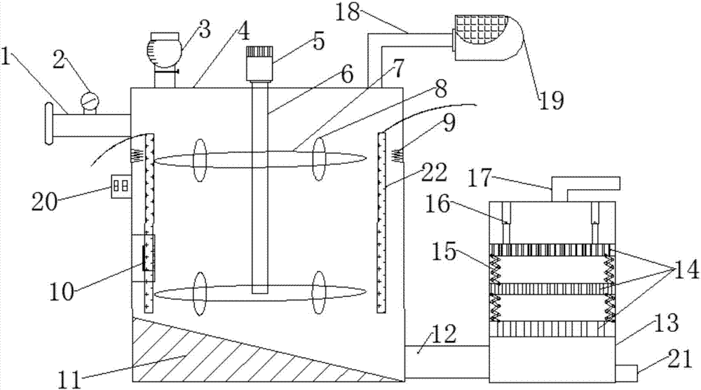 Eco-friendly sewage high-efficiency pressure filtration treatment device