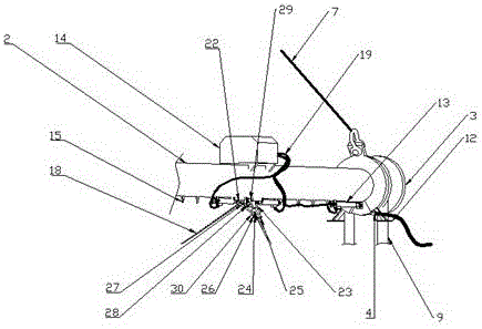 Wind power generator automatic turning lifter and mounting method