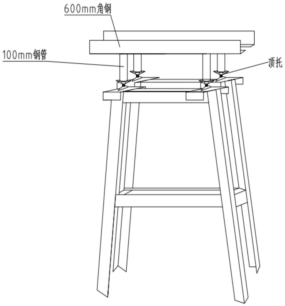 Construction method of adjustable assembly type stirrup bracket