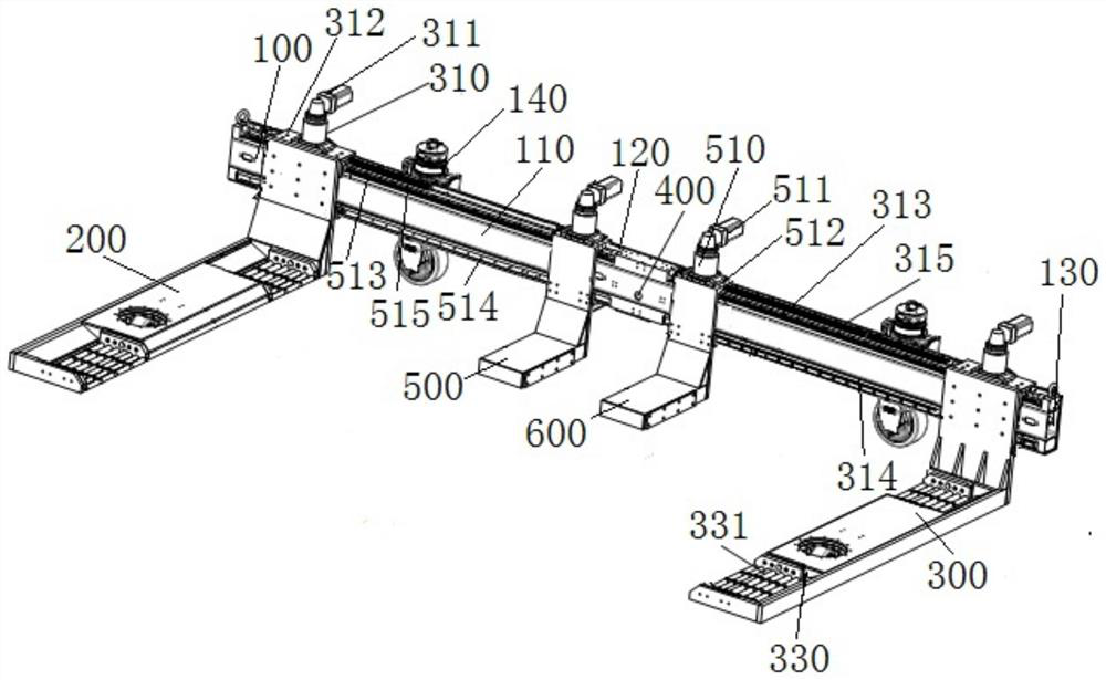 Control system and method of outer forklift parking robot with blocking arms