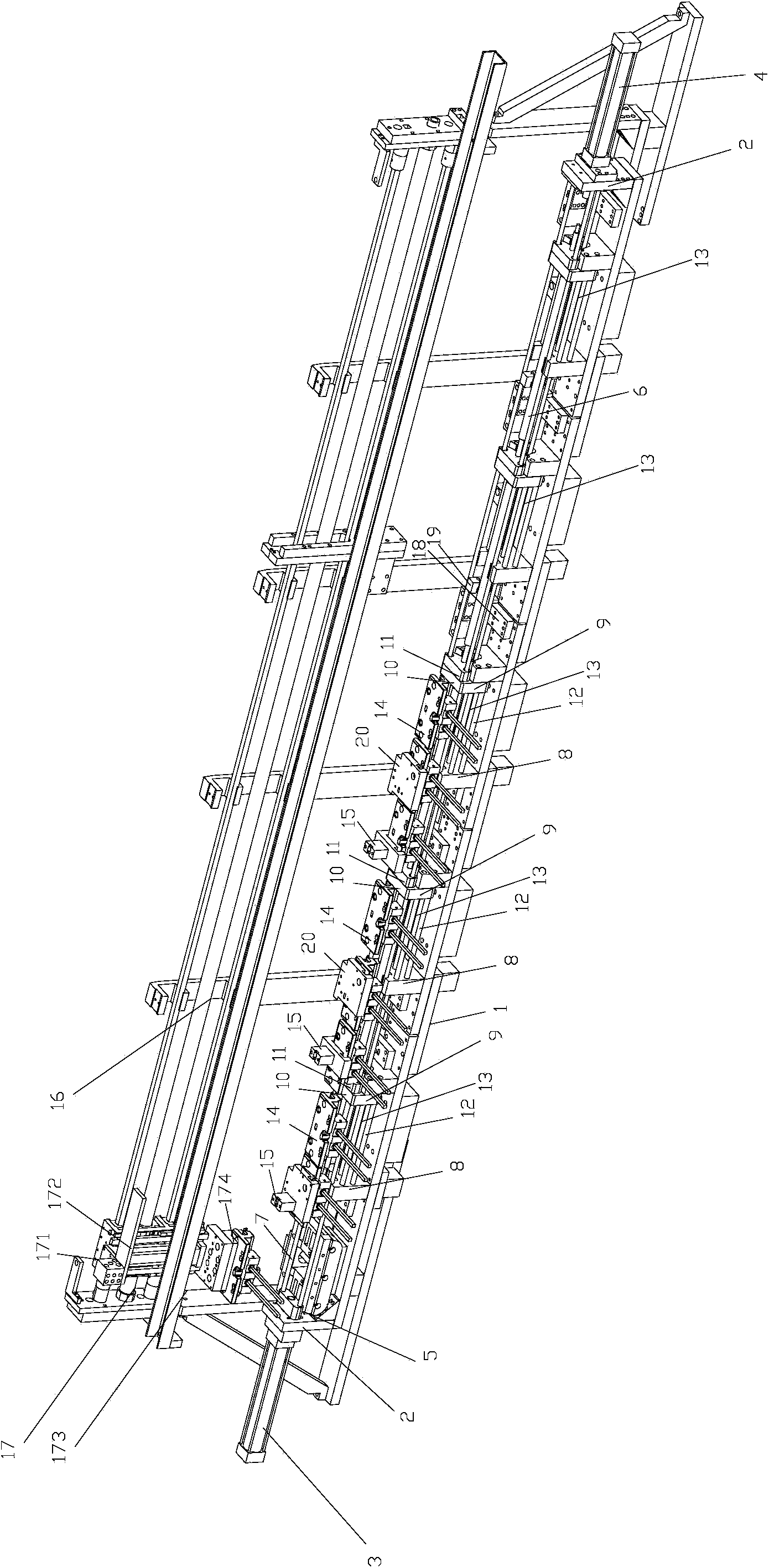 Multi-station automatic conveying mechanism for work-pieces