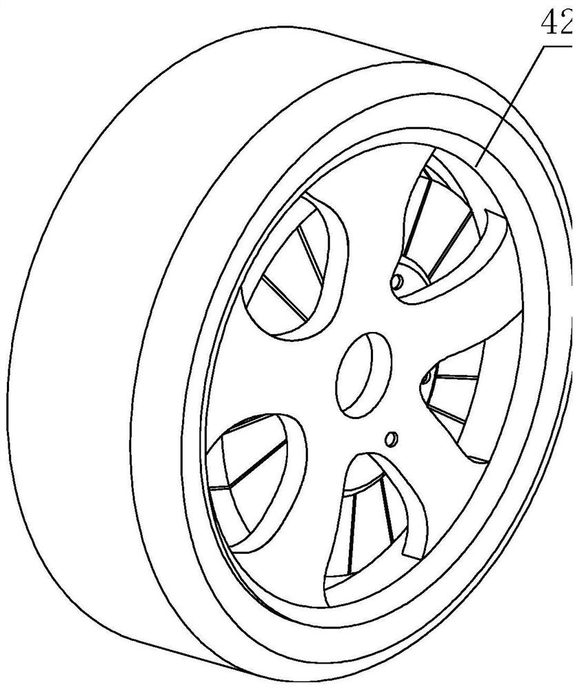 Wheel hub motor of rail chassis vehicle