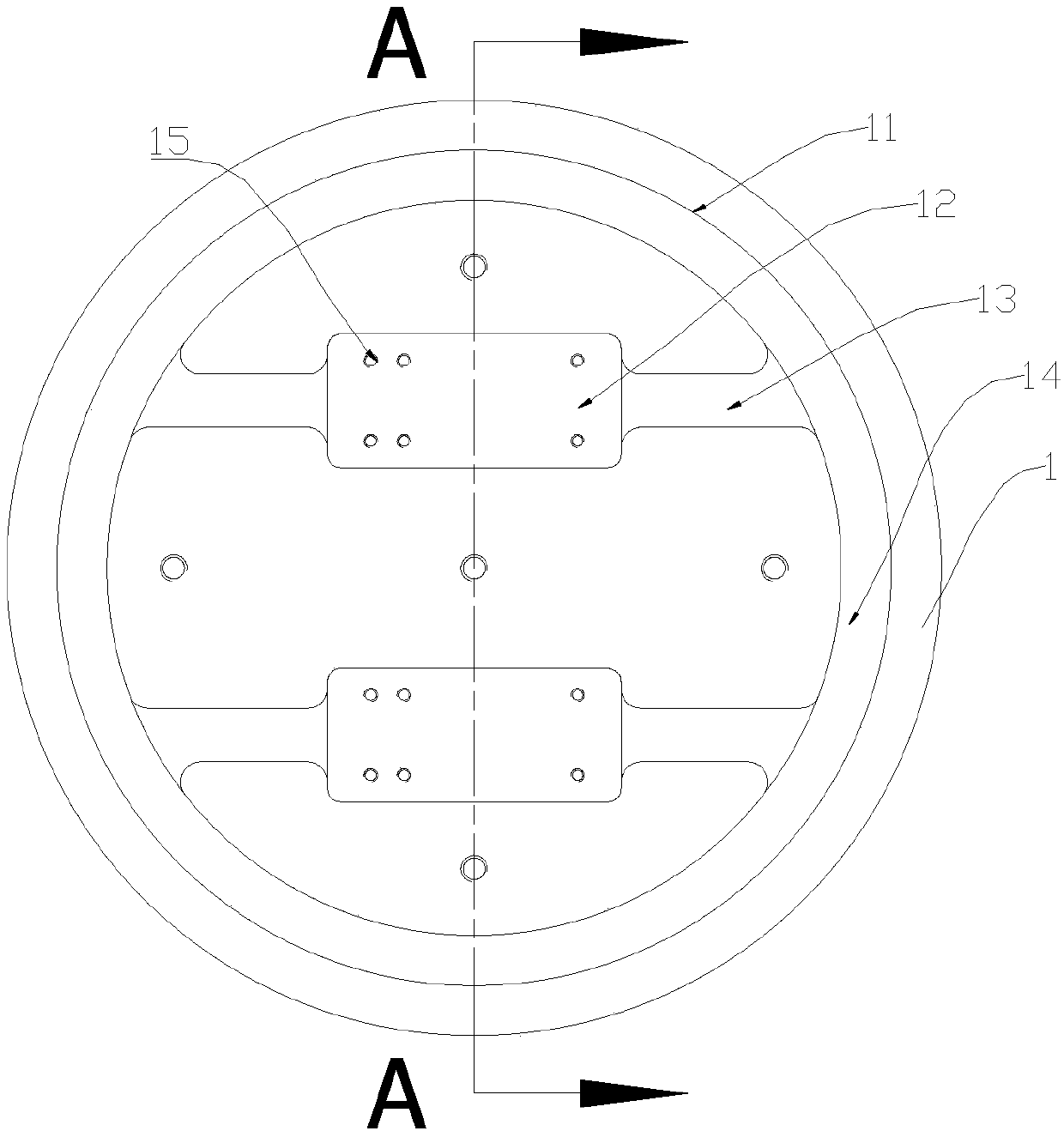 Centrifugation test clamp with fiber type Y waveguide device