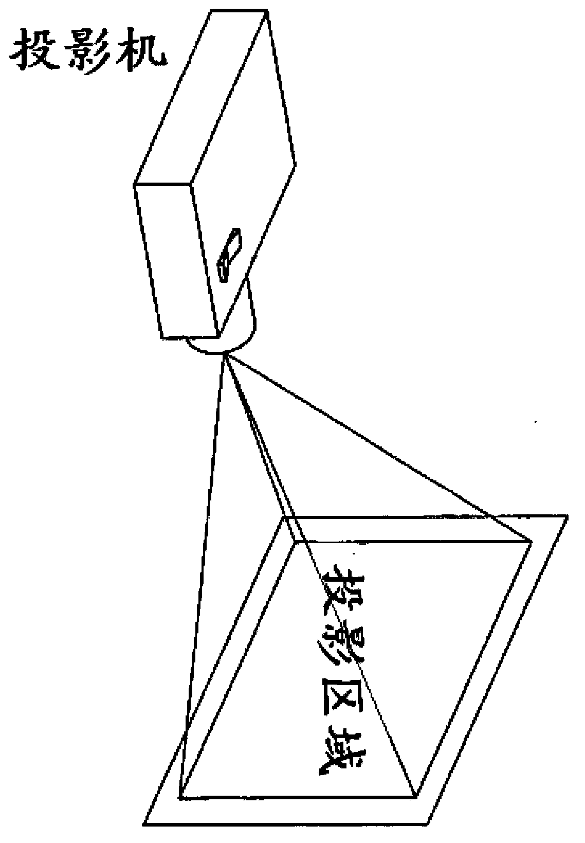 Projected display image adjusting method and electronic equipment