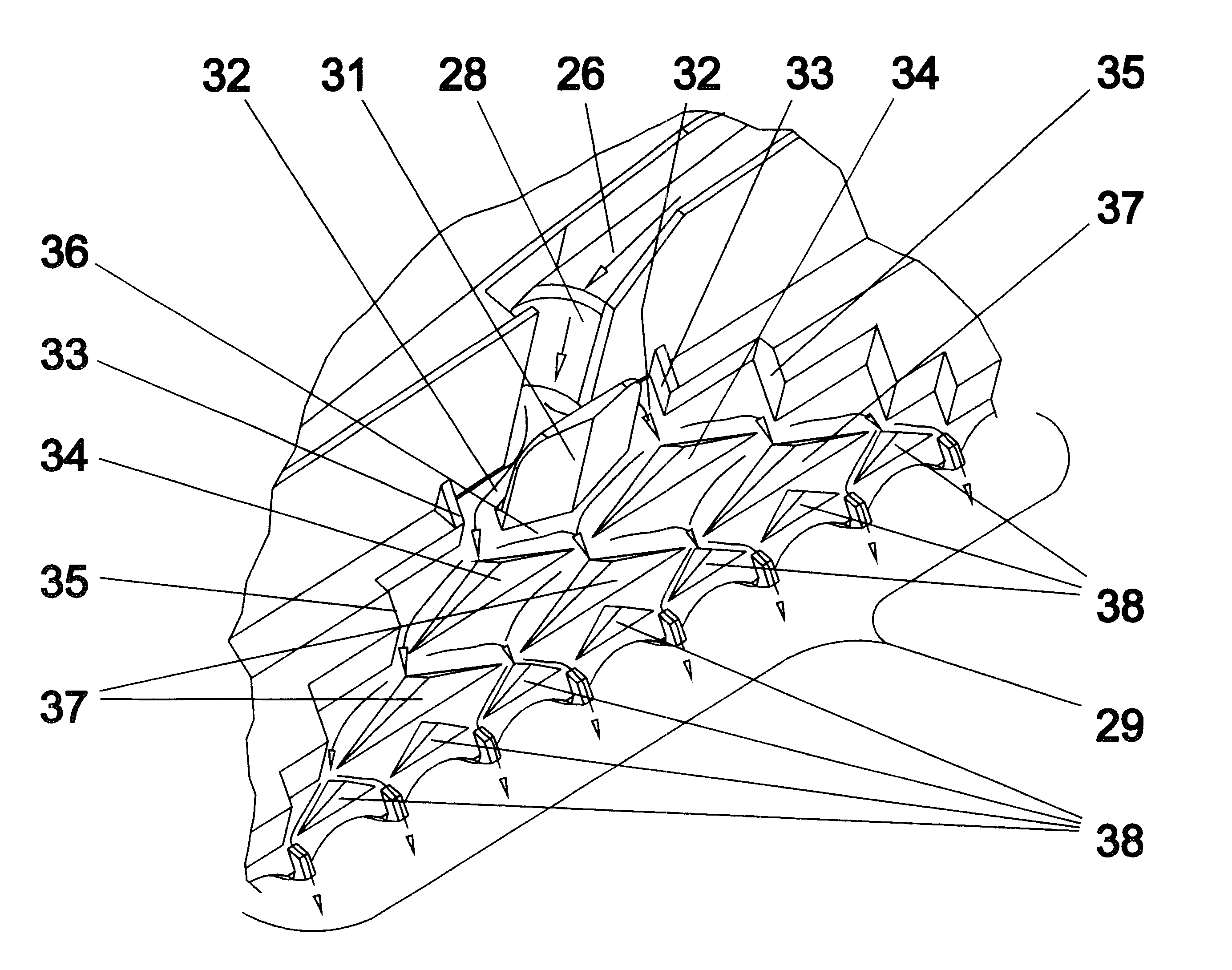 Water spreading in evaporative coolers