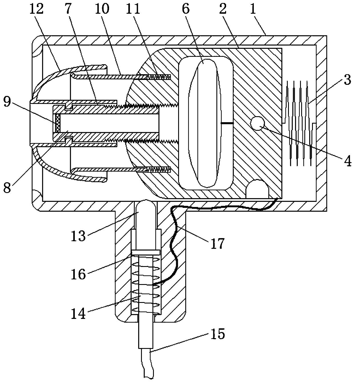 Telescopic in-ear dustproof earphone based on spring limiting