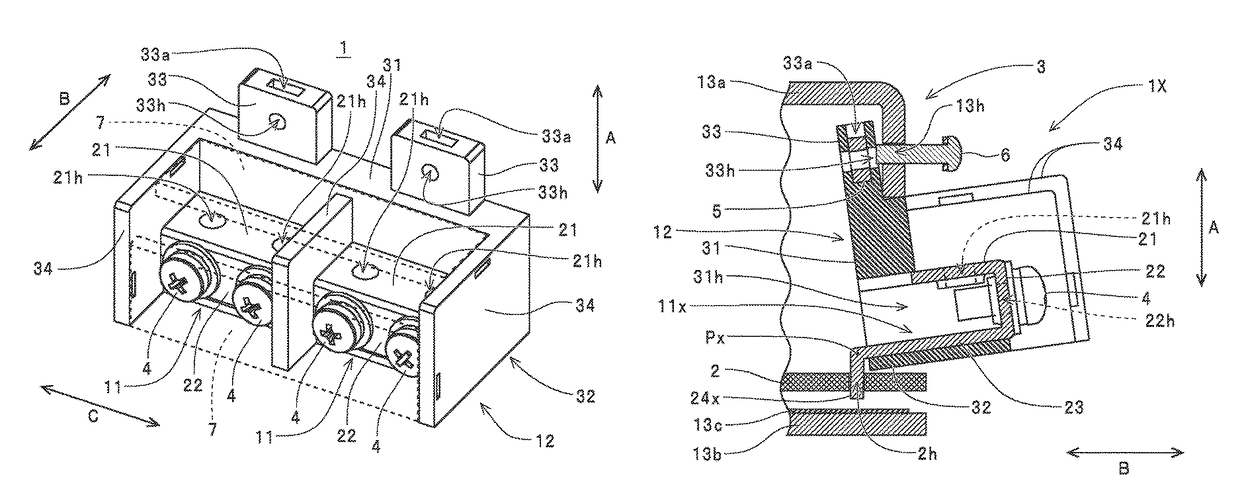 Terminal block and electronic appliance