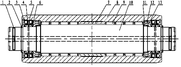 Supporting roll of scale breaking withdrawal and straightening machine