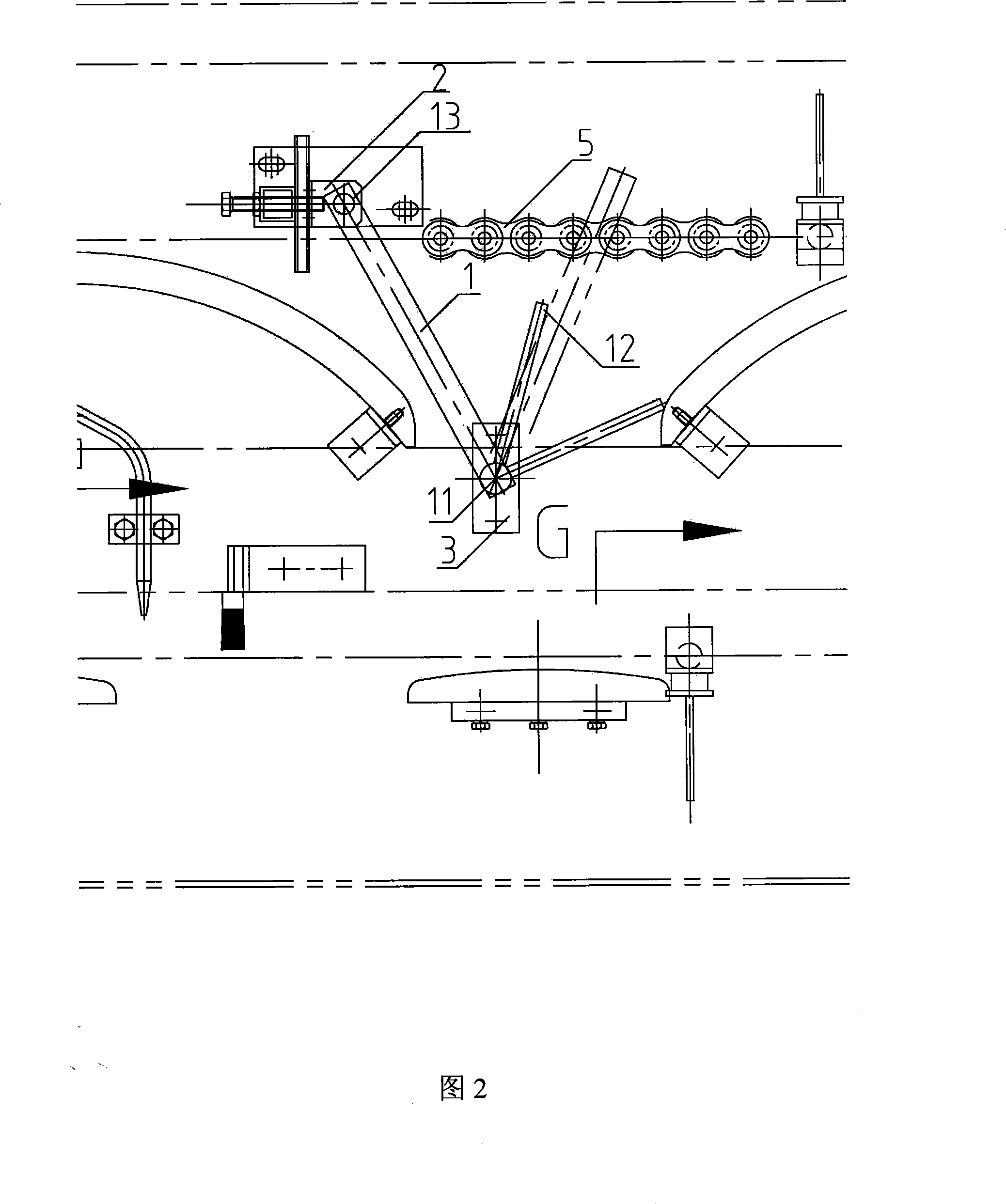 Chain drop detecting mechanism of harrow for paving