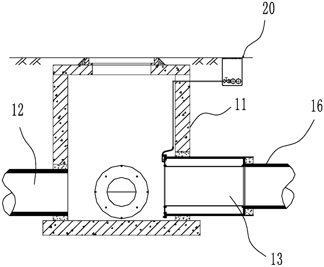 Anti-backfilling method and system of sewage pipe and/or primary rain pipe of diversion well