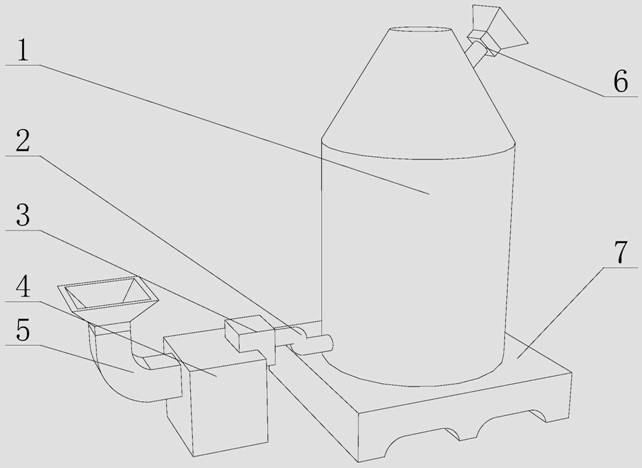 Tail gas treatment device for finished diatom ooze stirring kettle