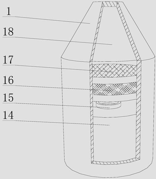 Tail gas treatment device for finished diatom ooze stirring kettle