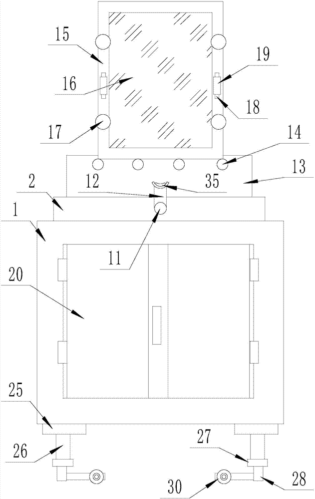 Cosmetic cabinet with sorting function