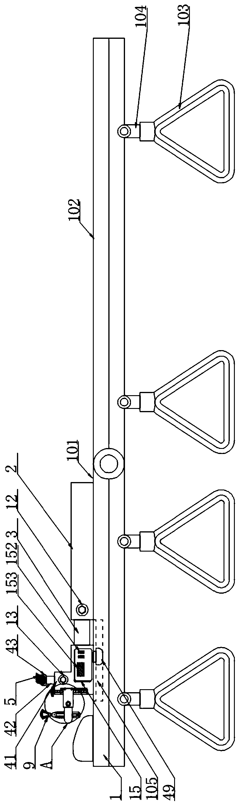 Adjustable periodic lower jaw forward extending and drawing device