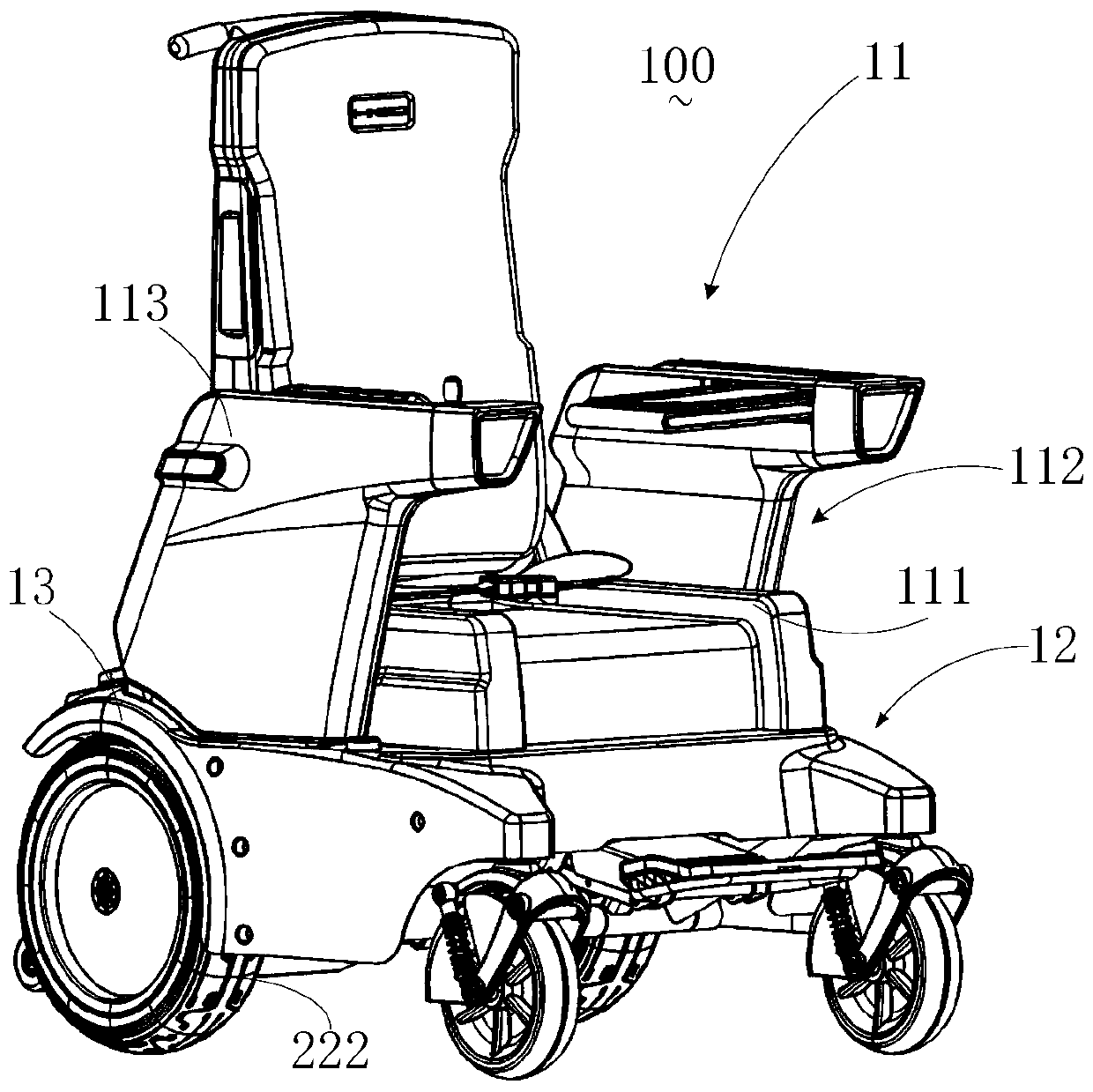 Intelligent wheelchair capable of replacing walking