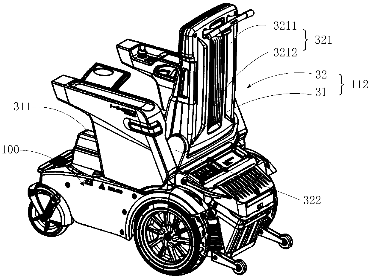 Intelligent wheelchair capable of replacing walking