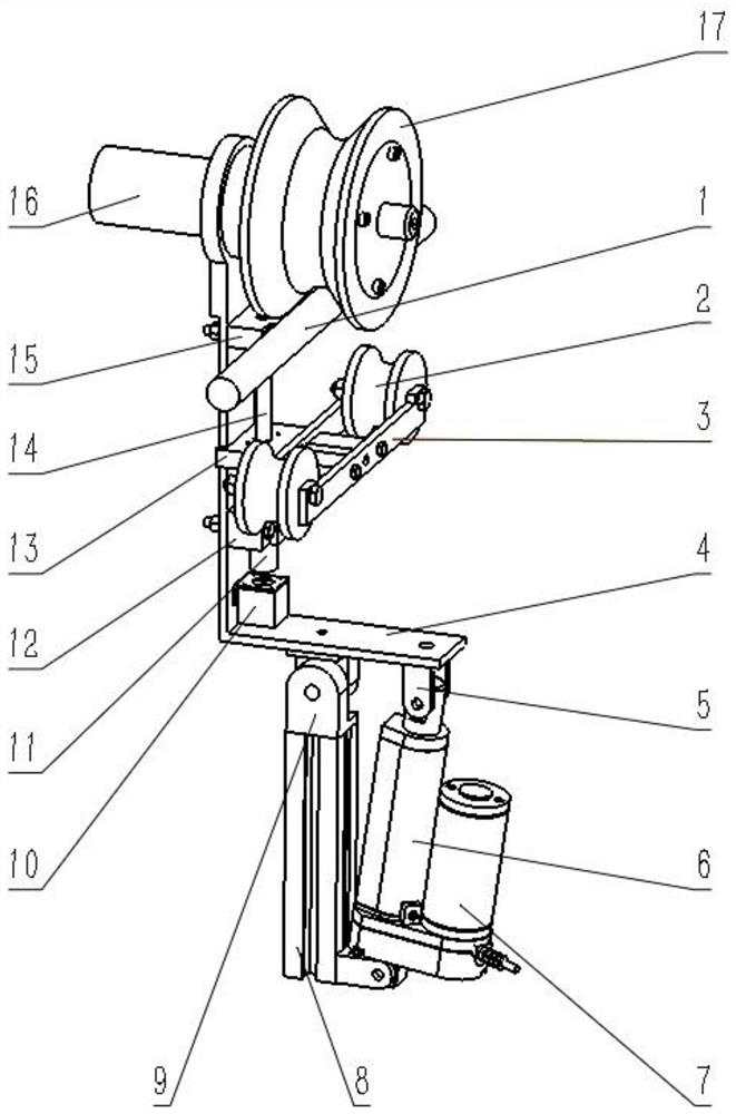 Swinging and obstacle crossing mechanism of high-voltage line walking robot