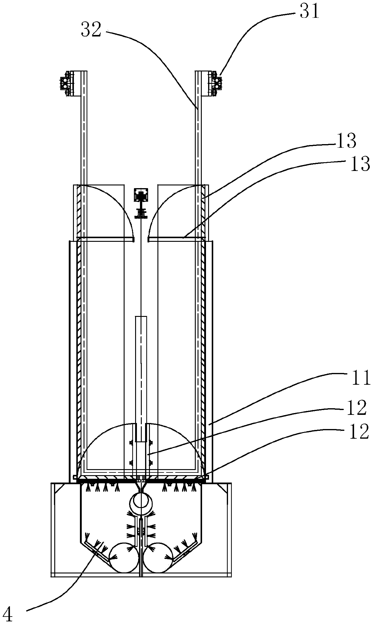 Powder spray booth capable of achieving position change and deformation