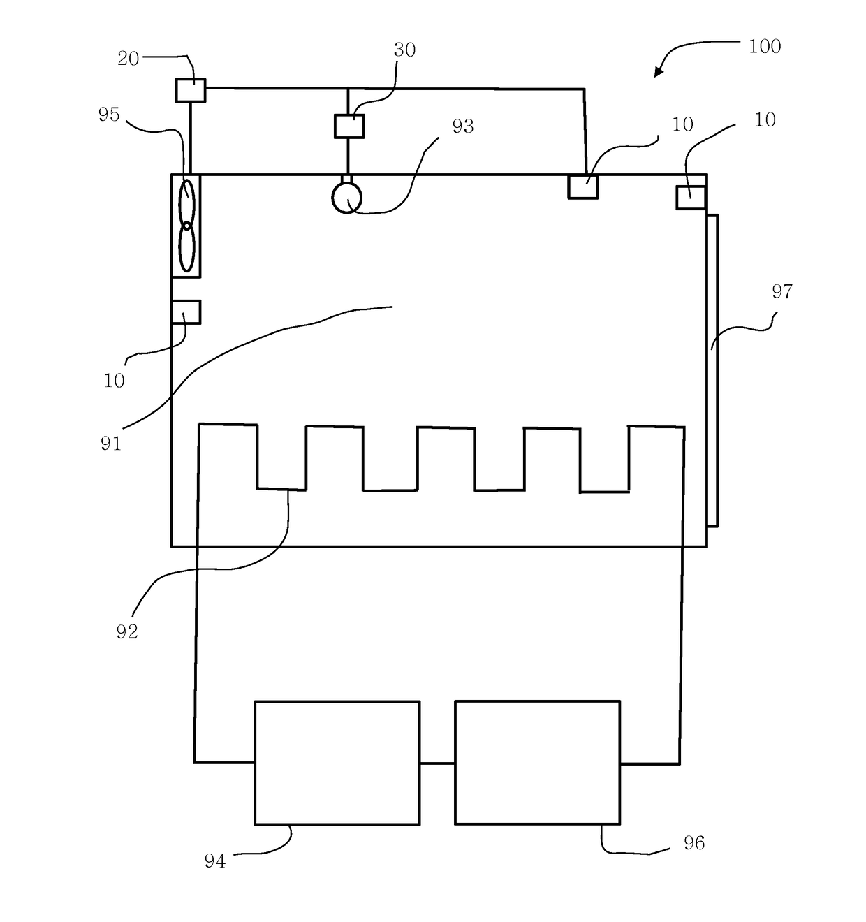 Chamber switch for refrigerator