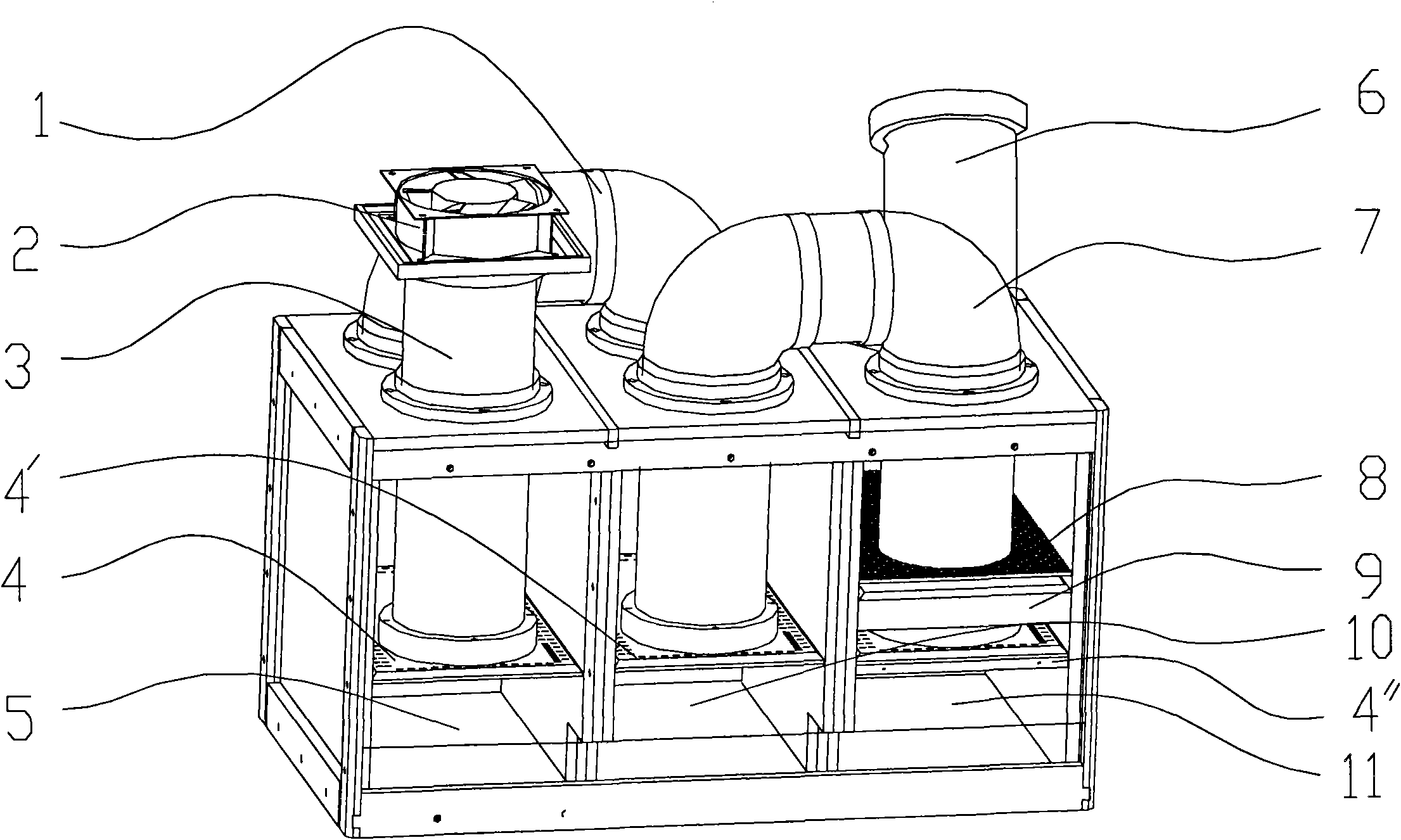 Welding waste gas treatment device