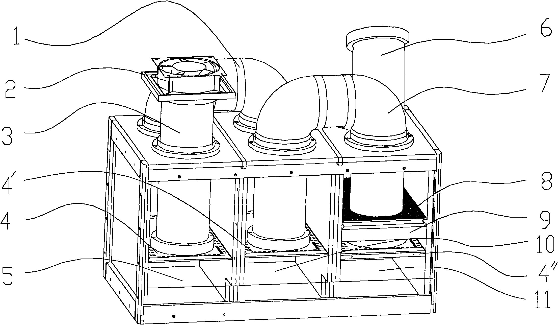 Welding waste gas treatment device