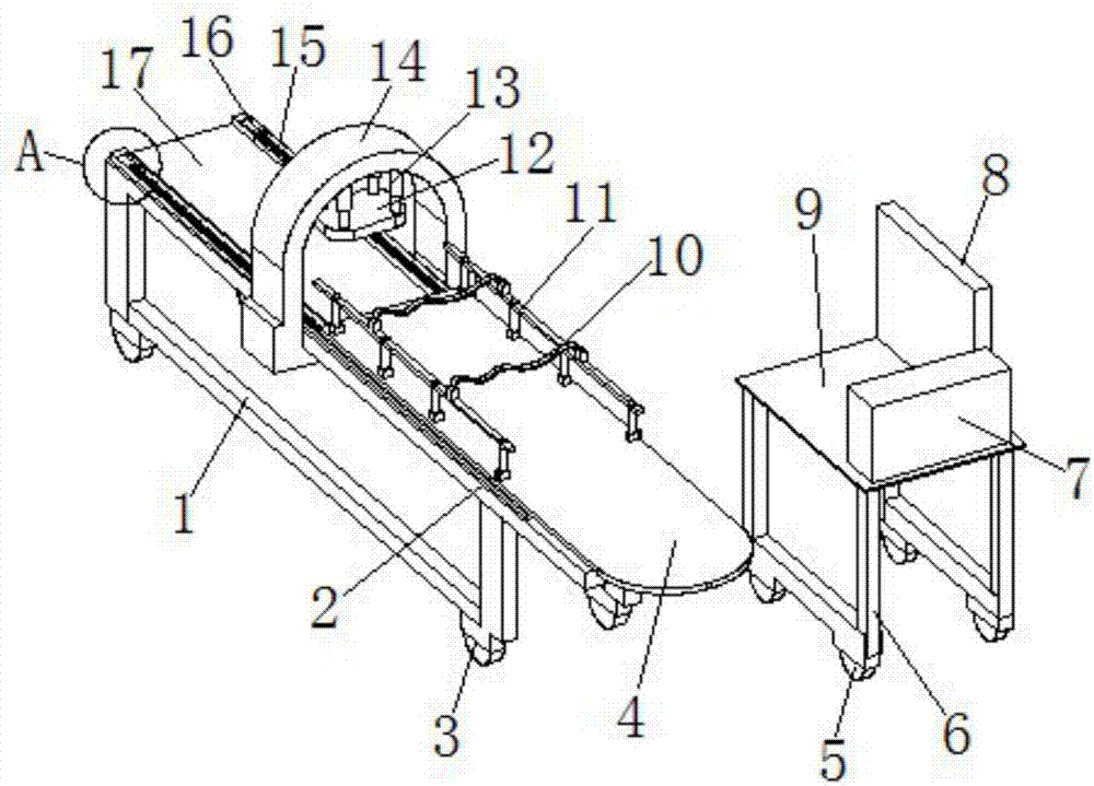 Electromagnetic dredging device for cardiovascular medicine department