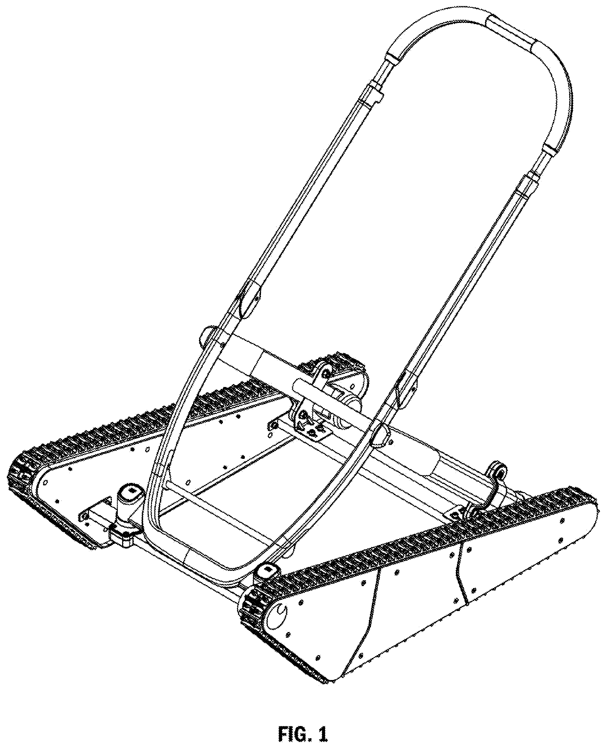 Tracked stroller frame device