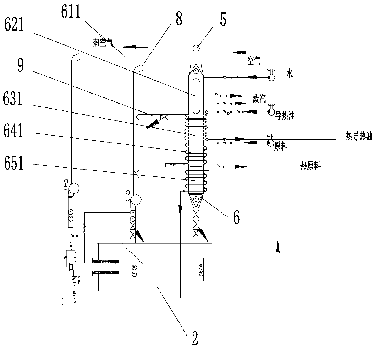 Purification device and process suitable for high-boiling-point chemical raw materials