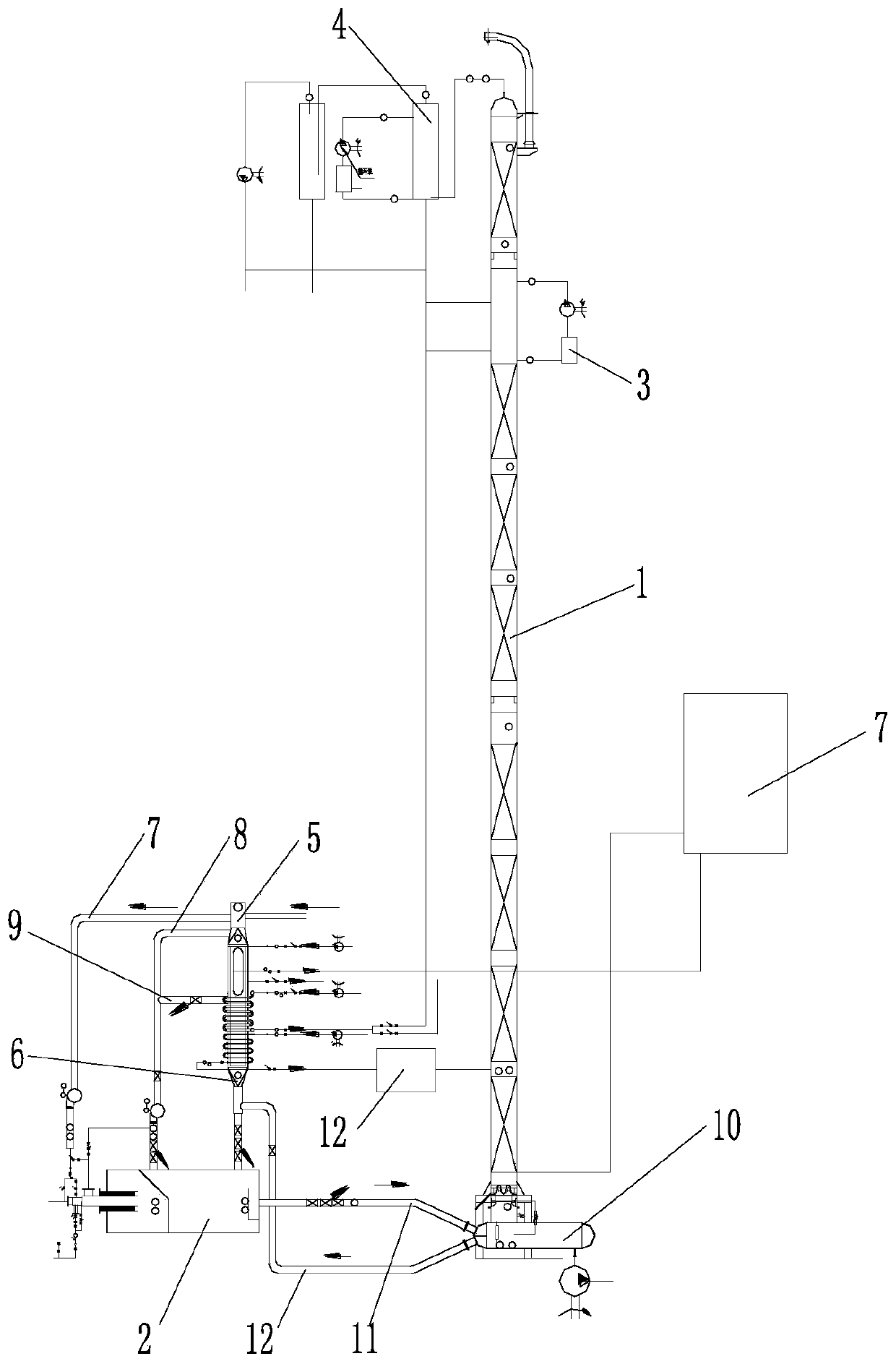 Purification device and process suitable for high-boiling-point chemical raw materials