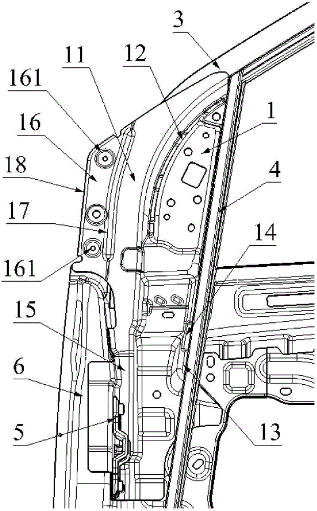 Rearview mirror installation structure on vehicle door