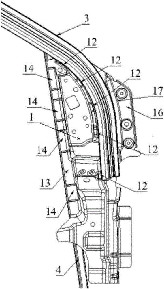 Rearview mirror installation structure on vehicle door