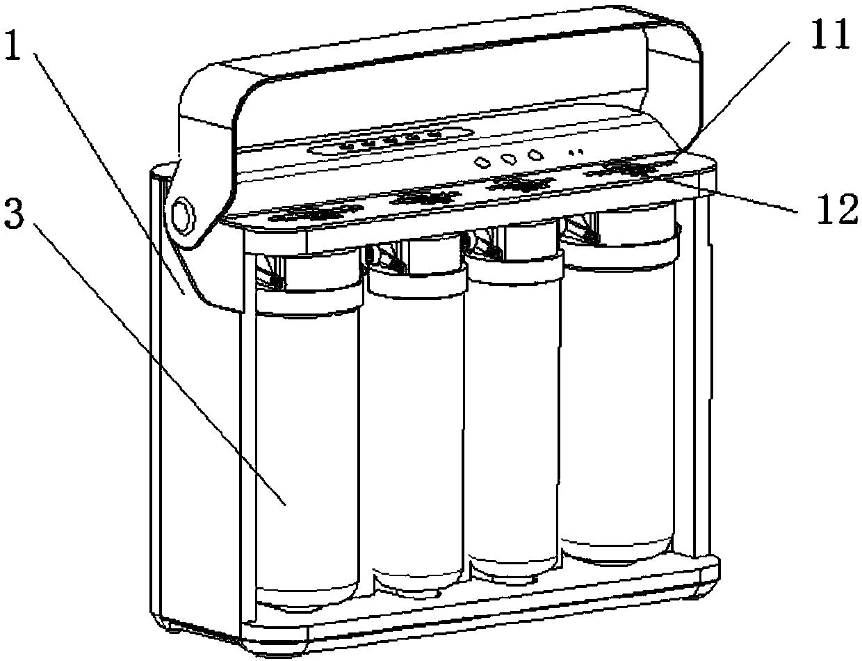 Water purifier and drawing type water purifier filter element fixing device thereof