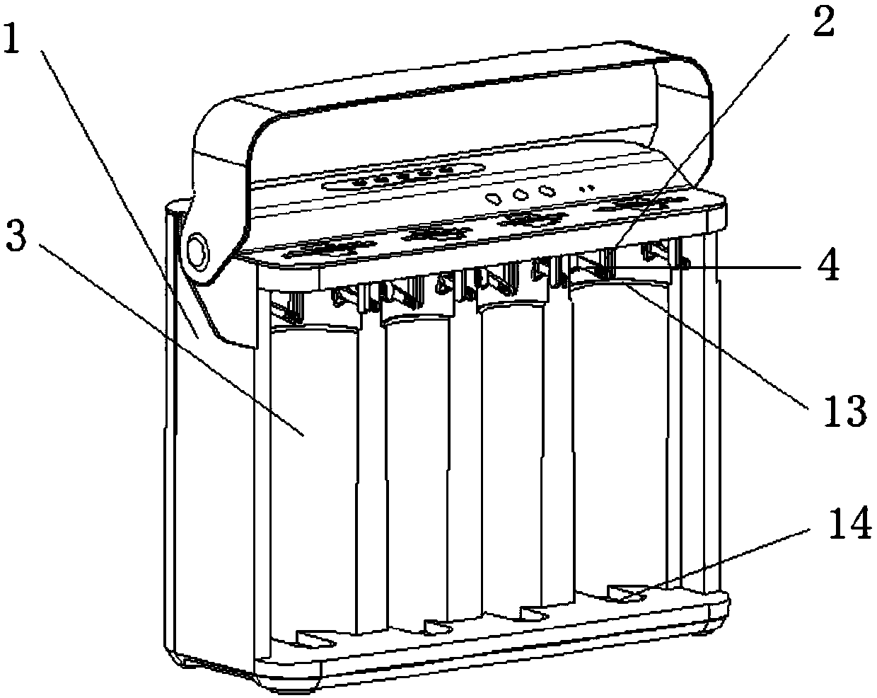 Water purifier and drawing type water purifier filter element fixing device thereof